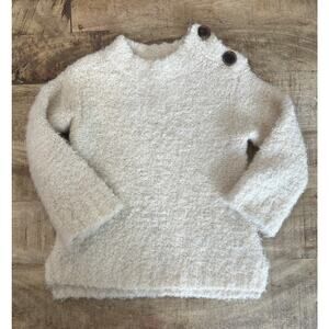 CREW CUTS Toddler Girl Cozy Cream, White Sweater 3t Pullover